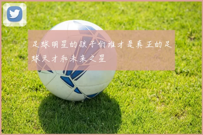 足球明星的孩子们谁才是真正的足球天才和未来之星
