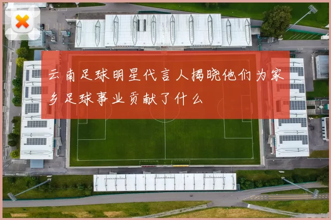 云南足球明星代言人揭晓他们为家乡足球事业贡献了什么